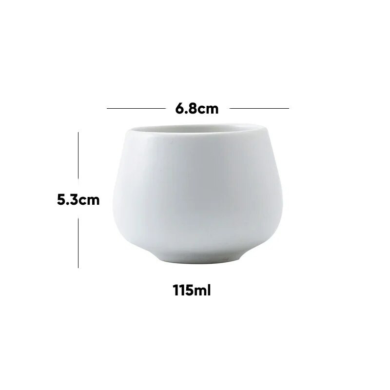 1db 115 ml-es kerámia KungFu teáscsésze Kis kávéscsészék Irodai és otthoni Porcelán teáscsésze Kerámia utazási bögre Kerámia vizes csésze