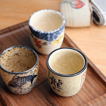 50 ml китайска ретро керамична чаша за чай, керамична чаша, японска чаша за саке, съдове, чаши за чай, лични единични чаши, съдове за пиене, сладка чаша