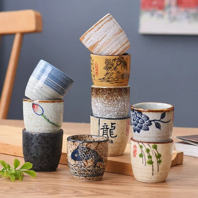 50 ml ceașcă de ceai din ceramică retro chinezească ceașcă din ceramică ceașcă de sake japonez veselă cești de ceai o singură ceașcă personală vase de băutură ceașcă drăguță