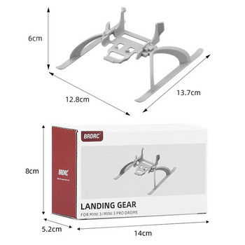 Πτυσσόμενο εργαλείο προσγείωσης για DJI MINI 3/3 PRO Drone Height Extender Long Leg Foot Stand Αξεσουάρ προστασίας Gimbal Quick Release