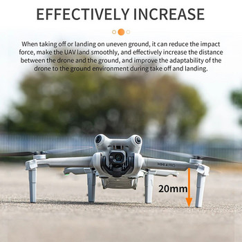 Αυξημένο ύψος 20 MM Προέκταση προσγείωσης για Mini 4 Pro Leg Protector για αξεσουάρ DJI Mini 4 Pro Split Tripod Drone