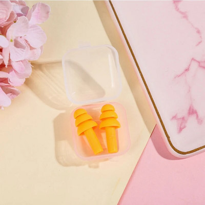 1 poros spiraliniai vandeniui atsparūs silikoniniai ausų kištukai nuo triukšmo knarkimą stabdantys ausų kištukai, patogūs miego metu triukšmo mažinimo priedas