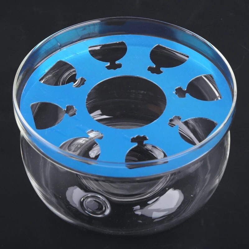 Stiklinis arbatos šildytuvas Universalus arbatinuko šildytuvas Retro žvakių laikiklis Šildymo arbatos įrankis namams, biurui ir arbatos mėgėjams