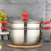 Sriubos puodo garintuvas nerūdijančio plieno vieno sluoksnio dviejų sluoksnių garintuvas Pieno puodo košė Hot Pot Stew