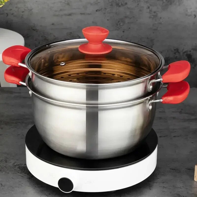 Sriubos puodo garintuvas nerūdijančio plieno vieno sluoksnio dviejų sluoksnių garintuvas Pieno puodo košė Hot Pot Stew