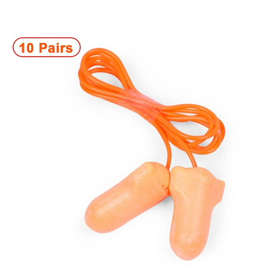 ANPWOO 10 porų ausų kištukų Aukštos kokybės putplasčio anti-triukšmo ausų kištukai Ausų apsaugos Garsui nepralaidūs ausų kištukai Darbo saugos reikmenys