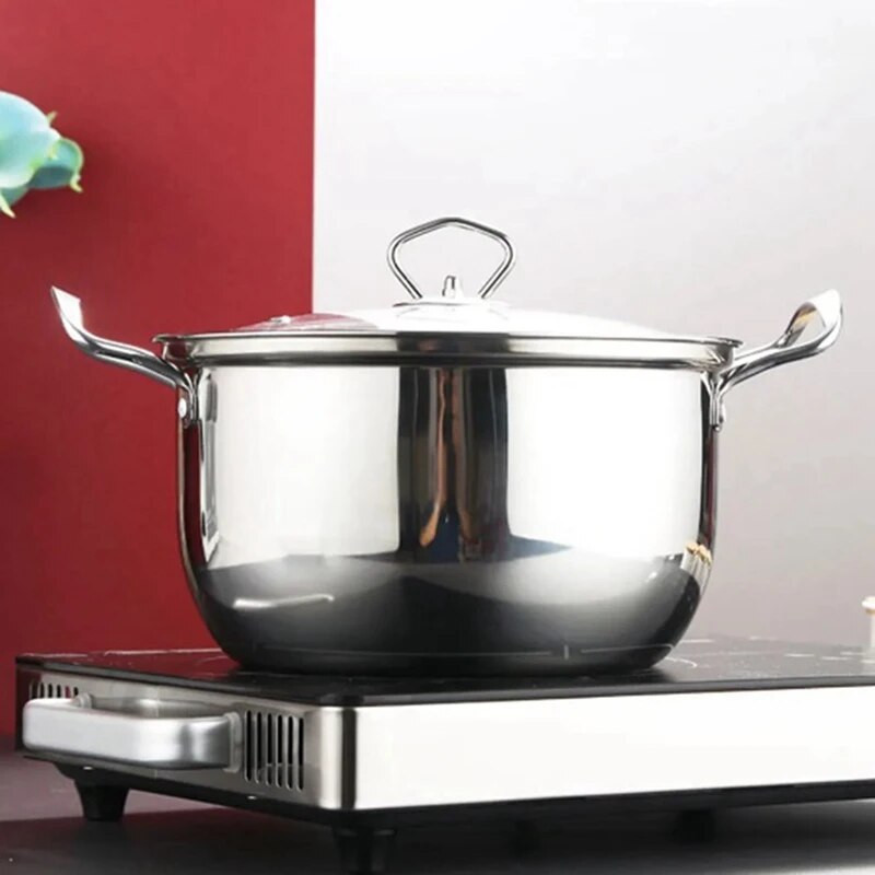 Rozsdamentes acél edény étel főző edény tej melegítő edény tapadásmentes serpenyő tetővel