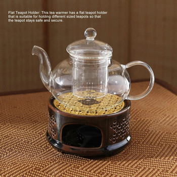 Керамична подгряваща основа за чайник с лъжица, капак и поставка за свещ