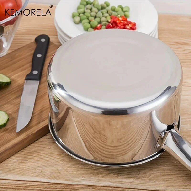 Lonci od nehrđajućeg čelika 304 Neprianjajući mali lonac za mlijeko s dugom ručkom Kuhinjska kuhala Kuhinjska kuhala s vrućim mlijekom Kuhani rezanci