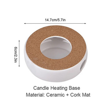 YMEEI White Heat-Resisting Teapot Warmer Insulation Base Householder Coffee Boiling Water Warther Candleholder Tea accessories