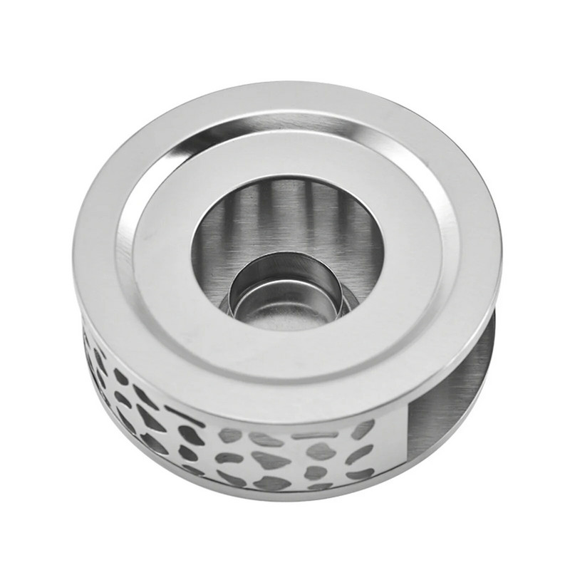 Nešiojamas šildytuvo arbatos laikiklis Patvarus nerūdijančio plieno žvakių šildytuvas arbatos lempos laikiklis Kavos šildytuvo arbatinuko šildymo pagrindas