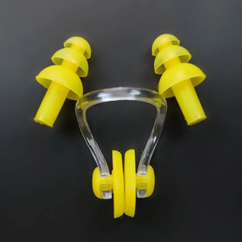 1 комплект Водоустойчив мек силиконов комплект за плуване Щипка за нос Тапа за уши Защита за тапа за уши
