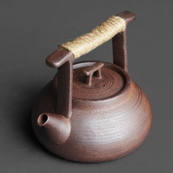 Τσαγιέρα 350 ml Ιαπωνικού στυλ Χειροποίητη ρετρό χονδροειδής κεραμικής Stoneware Kungfu Tea Ceremony Φορητή συσκευή παρασκευής τσαγιού Κεραμική τσαγιέρα