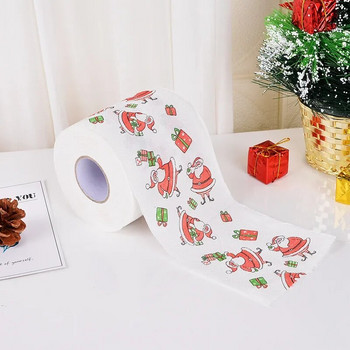 Χριστουγεννιάτικο μοτίβο χαρτί εκτύπωσης σε ρολό Χαρτί υγείας Santa Χριστουγεννιάτικο δέντρο Χαριτωμένο χαρτί υγείας Πρωτοχρονιάτικο δώρο Δημιουργική χαρτοπετσέτα