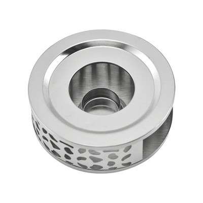 2024 m. Naujas 430 nerūdijančio plieno arbatinuko arbatos šildytuvas tuščiavidurio dizaino kavos puodams žvakių pagrindo stovas stikliniam arbatinuko viryklės pieno šildytuvui