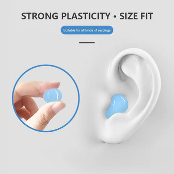 12 τεμ./συσκευασία Ωτοασπίδες μαλακής σιλικόνης για ύπνο κολύμπι Εργασιακές ωτοασπίδες Mud-free BPA Ωτοασπίδες μείωσης θορύβου Προστασία αυτιών