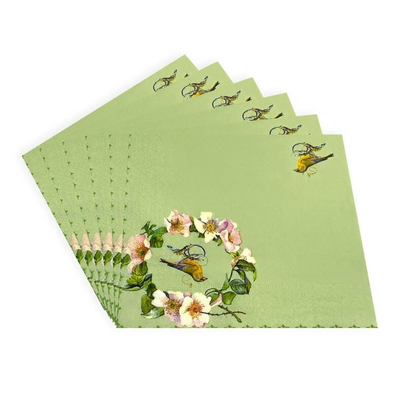 20kom/10kom Ptice Papirnate salvete Posuđe za kafiće i zabave Salvete za dekupaž Dekorativni papir 33x33cm