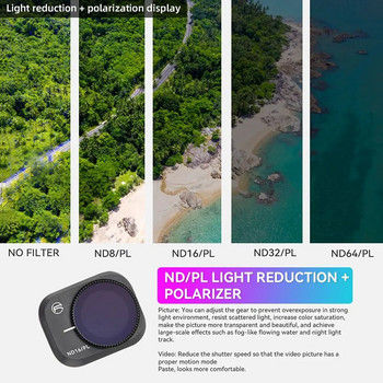 Φίλτρο Drone For DJI Mini 3 Pro Camera Lens Filters Kit UV CPL ND 6/16/32 Mini 3 Optical Glass Lens Drone