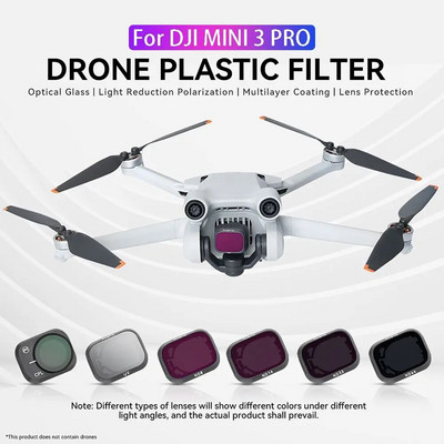 Drono filtras DJI Mini 3 Pro fotoaparato objektyvo filtrų rinkiniui UV CPL ND 6/16/32 Mini 3 optinio stiklo objektyvo drono priedai