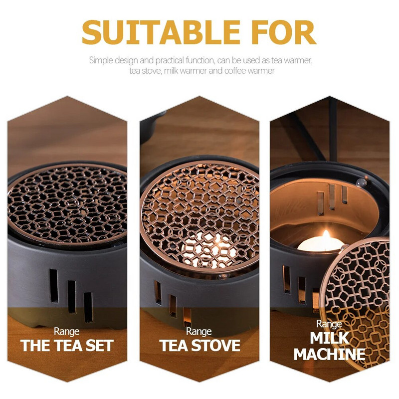 Απλό Εξαιρετικό Ιαπωνικό Στιλ Πρακτικοί ασφαλείς θερμαντήρες τσαγιού για τσαγιέρα Μεταλλικός θερμαντήρας τσαγιέρας Θερμαντήρας τσαγιέρας για επιφάνεια εργασίας γραφείου