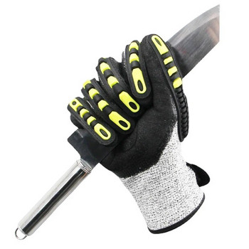 Механични TPR ръкавици против рязане, антивибрационни, против разбиване, против сблъсък ръкавици, велосипедни спасителни ръкавици на открито