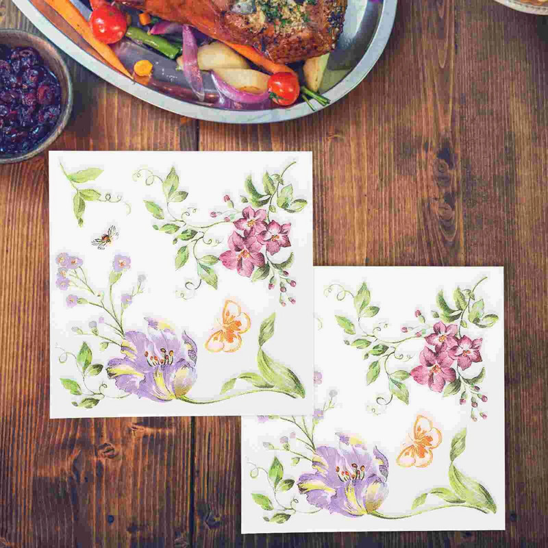 40 komada jednokratnih salveta Ukrasne papirnate salvete Salvete za tiskanje Dekoracije salveta za zabave