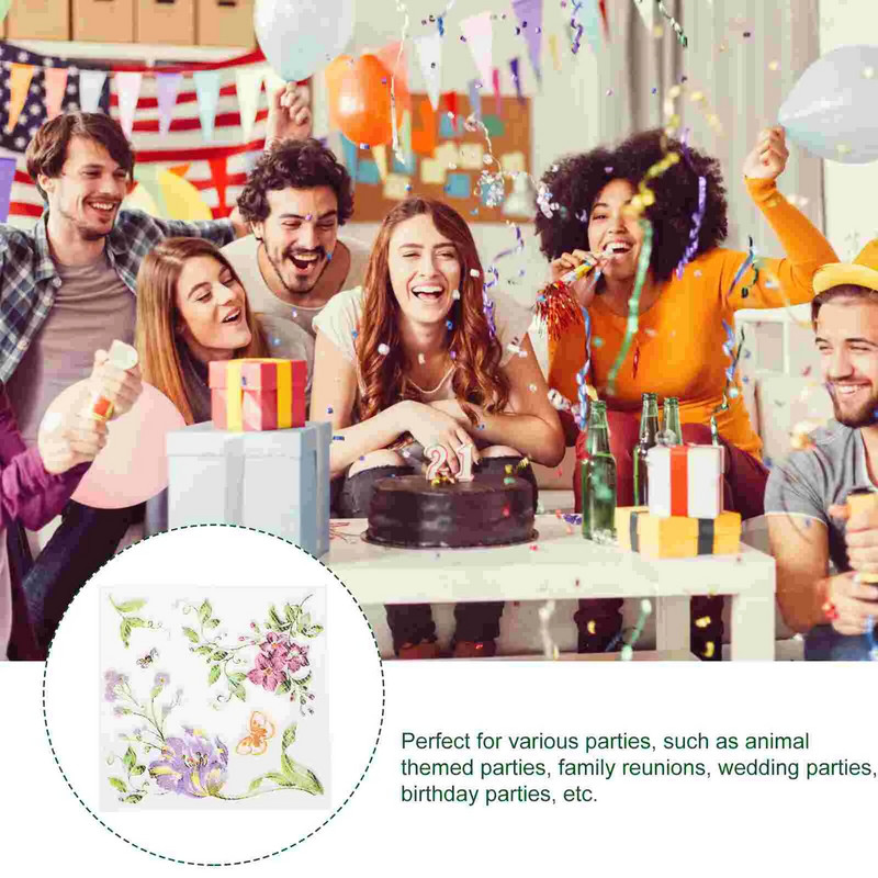 40 komada jednokratnih salveta Ukrasne papirnate salvete Salvete za tiskanje Dekoracije salveta za zabave