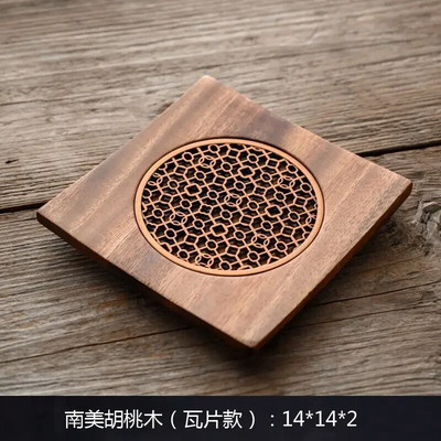 Diós teáskanna szőnyeg Háztartási edénytartó Poháralátét Teásalátét Teaceremónia Zero Matching Teáskanna Támogatás Kung Fu teáskészlet tartozékok