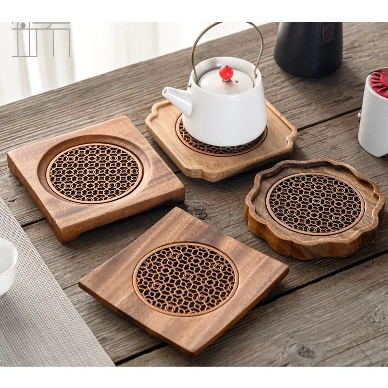 Diós teáskanna szőnyeg Háztartási edénytartó Poháralátét Teásalátét Teaceremónia Zero Matching Teáskanna Támogatás Kung Fu teáskészlet tartozékok