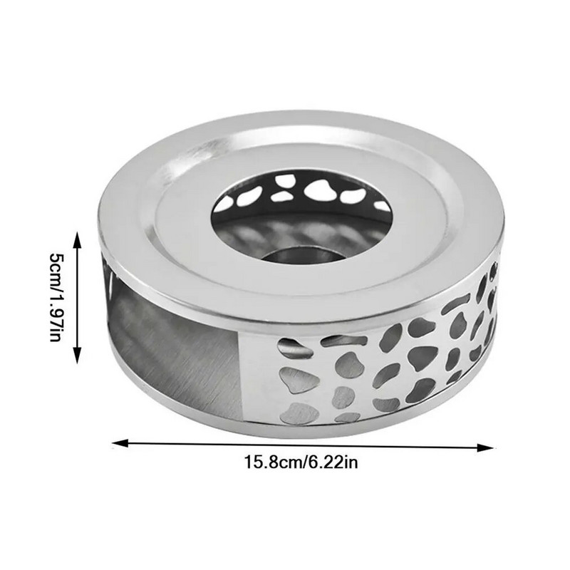 Teamelegítő függőleges teafőző tejmelegítő rozsdamentes acél teáskanna melegítő gyertyatartó otthoni használatra, kempingezésre, horgászatra