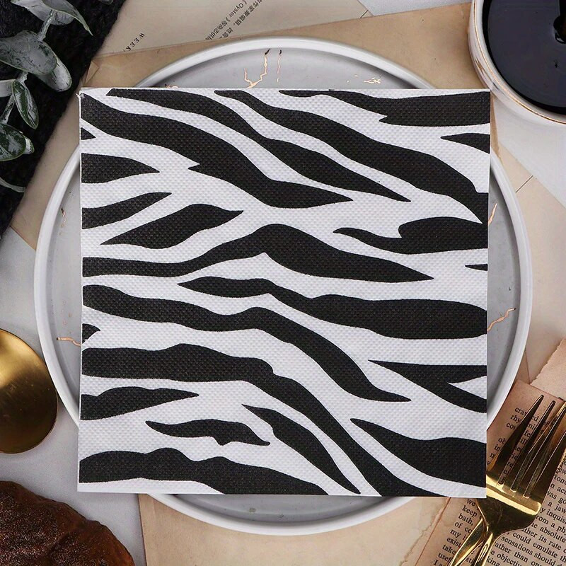 20 kom Dressing Tropsko zeleno palmino lišće Koktel salvete za goste Jednokratne salvete Papirnate salvete s printom životinja