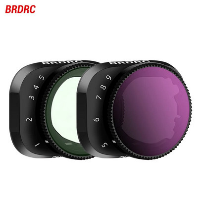 Комплект филтри BRDRC ND Съвместим с DJI Mini 3/Mini 3 Pro, HD оптично стъкло с много покритие, аксесоар за филтър за дрон с неутрална плътност