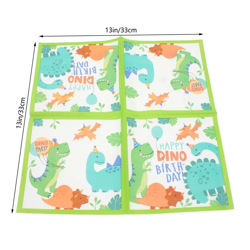20kom/pakiranje Jednokratni stolni ubrusi za večeru s otisnutim crtežima životinja Papirnati ukrasi za dječje rođendane