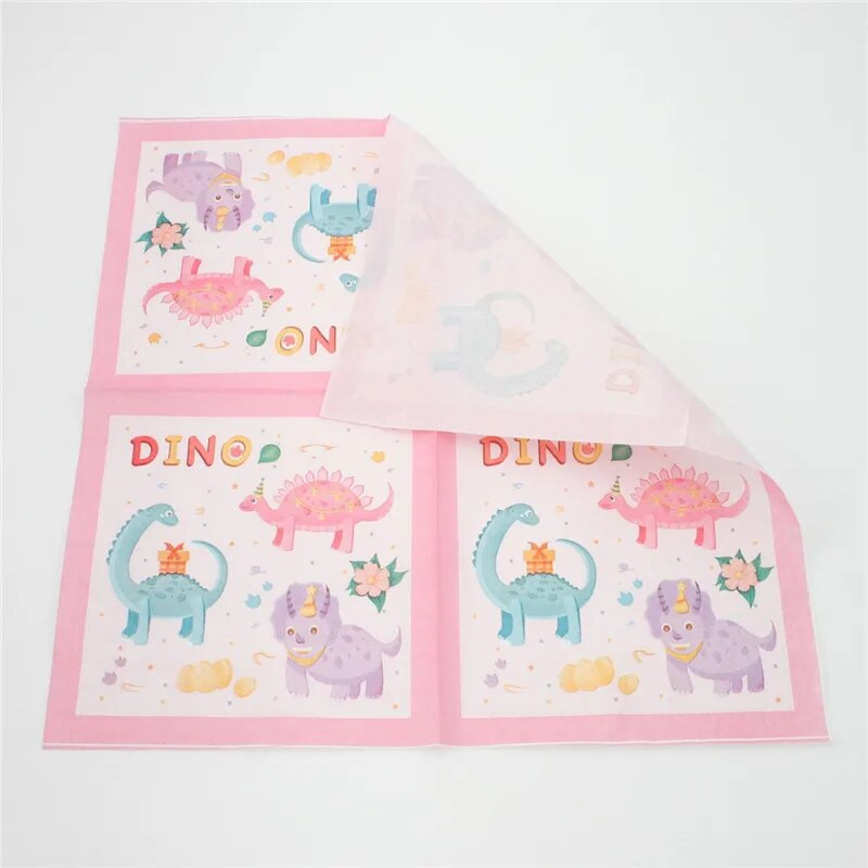 20kom/pakiranje Jednokratni stolni ubrusi za večeru s otisnutim crtežima životinja Papirnati ukrasi za dječje rođendane