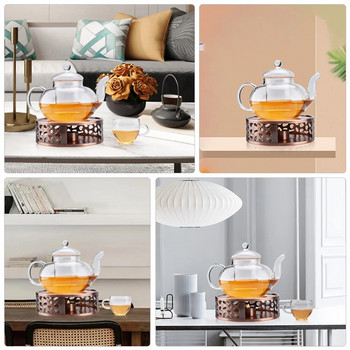 Нагревател за чайник без свещ Издръжлив нов, креативен нагревател за мляко от неръждаема стомана, печка за чай, нагревател за чай, нагревател за чай