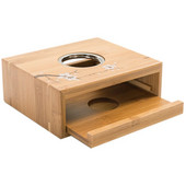 Teáskanna melegítő fa teamelegítő teáskanna alap kávémelegítő alap illóolaj égő viasz olvadék melegítő teamécses aromatartó ( )