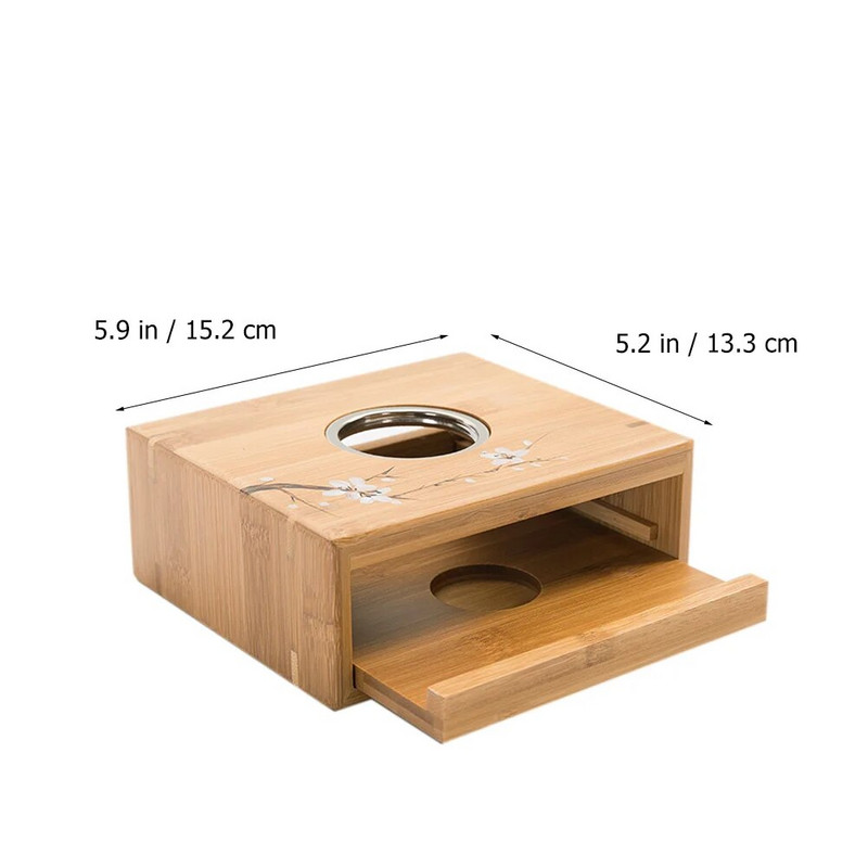 Teáskanna melegítő fa teamelegítő teáskanna alap kávémelegítő alap illóolaj égő viasz olvadék melegítő teamécses aromatartó ( )