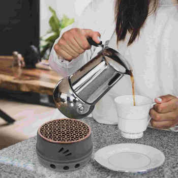 Θερμαντήρας τσαγιού Decor Desktop Wax Ceramics Θερμοσίφωνες καφέ για τσαγιέρα που ζεσταίνει μωβ άργιλο