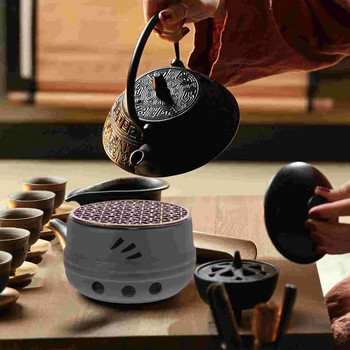 Θερμαντήρας τσαγιού Decor Desktop Wax Ceramics Θερμοσίφωνες καφέ για τσαγιέρα που ζεσταίνει μωβ άργιλο
