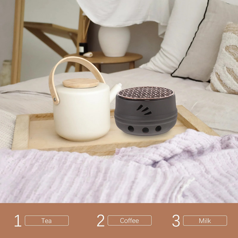 Grijač za čaj Dekoracija za radnu površinu Vosak Keramika Grijači za kavu Grijači za grijanje čajnika Ljubičasta glina
