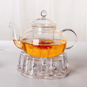 Βάση κεριών Θερμότερης Βάσης Θερμοσίφωνα Clear Glass Heart Shape Teapot\' Heater