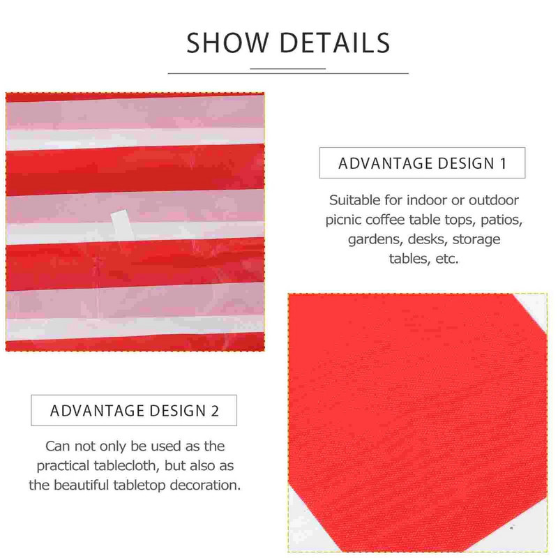2vnt raudonos baltos juostelės staltiesė cirko vakarėlio stalo užvalkalas Carnaval Circus staltiesės vandeniui atsparios staltiesės šventiniam vakarėliui