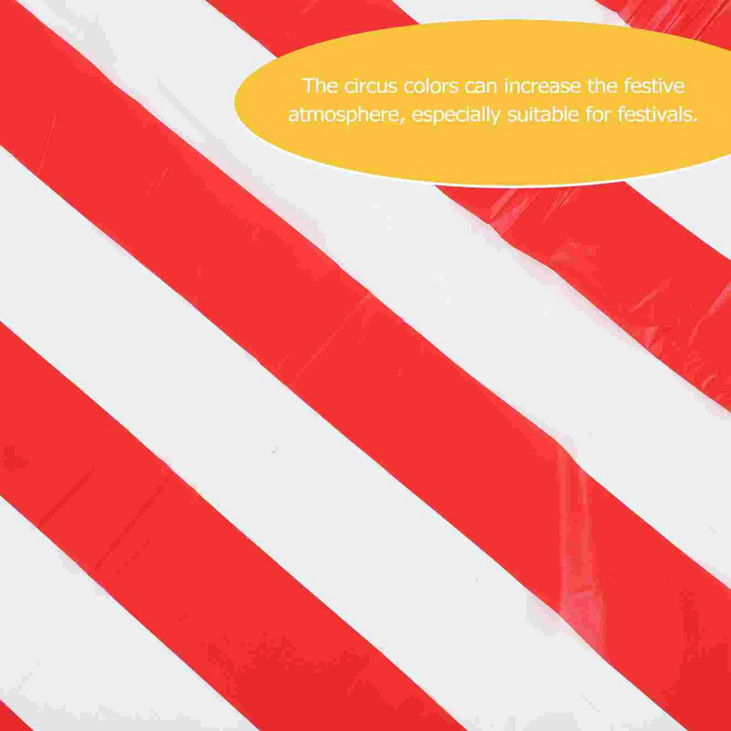 2vnt raudonos baltos juostelės staltiesė cirko vakarėlio stalo užvalkalas Carnaval Circus staltiesės vandeniui atsparios staltiesės šventiniam vakarėliui