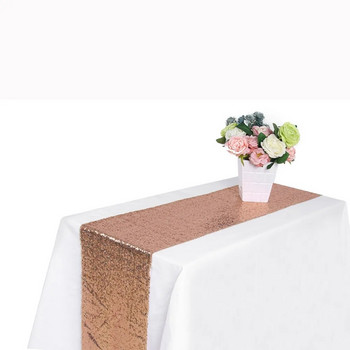 30x180CM New Sequin Satin Table Runner Glitter Wedding Party Banquet Venue Decor for kuhinje полезни вещи Nordic Home Decor