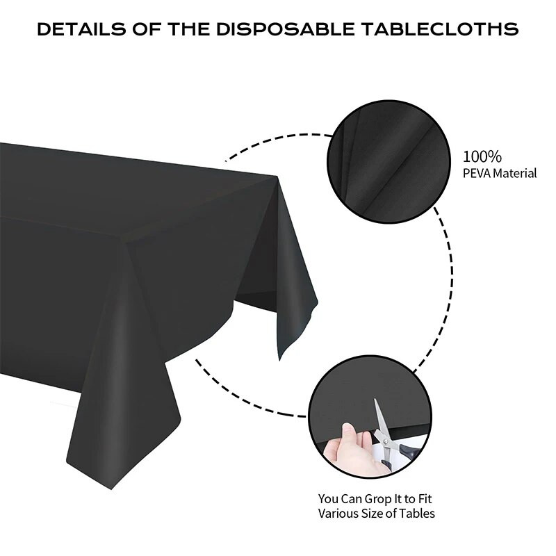 137x274 cm eldobható terítők vízálló négyszögletes étkezőasztal huzat esküvői parti kültéri piknik terítők