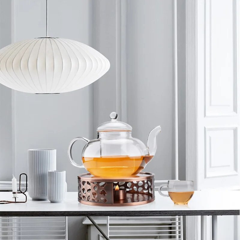 Izdržljivi grijač za čaj od nehrđajućeg čelika, postolje za grijanje, čajnik, kuhalo za topli čaj, čajnik sa svijećom, set za čaj