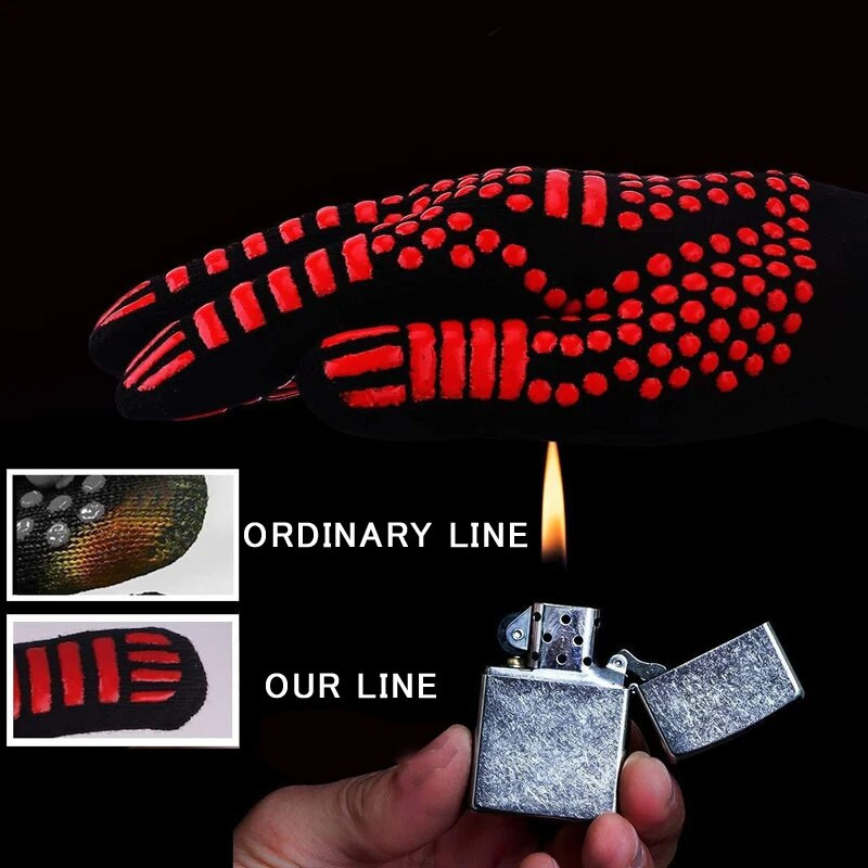 Grill kesztyű Extrém hőálló tűzálló, melegített sütés főzés mikrohullámú sütő grill barbacoa konyha grill sütő grill kesztyű