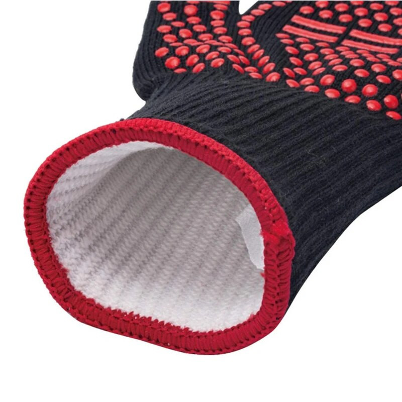 Grill kesztyű Extrém hőálló tűzálló, melegített sütés főzés mikrohullámú sütő grill barbacoa konyha grill sütő grill kesztyű