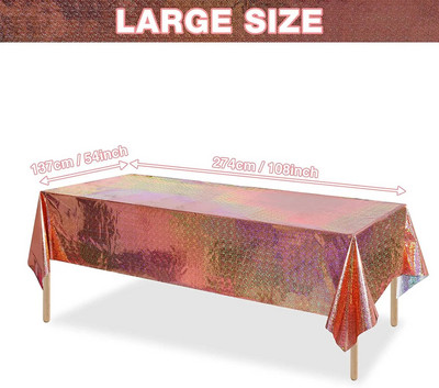 Vaivorykštės staltiesė gimtadieniui, vestuvėms, kalėdinio stalo užtiesalas, vandeniui atsparus, namų dekoras, anti-alyva, lauko piknikas, 54x108 colių, 1vnt.