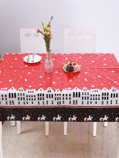 Kalėdinis darbastalio papuošimas animacinis filmas PVC staltiesė Kalėdų dekoravimo reikmenys Naujųjų metų stalo dekoravimas